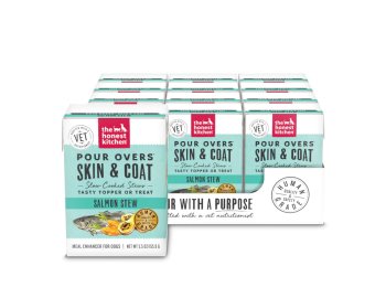 The Honest Kitchen Dog Grain Free Pour Over Skin & Coat Salmon 5.5oz. (Case of 12)