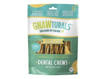 Gnawturals Dental Chews Twisted Stick Chicken Small 21 Count