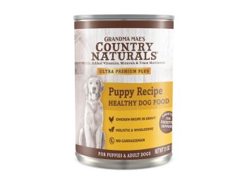 Grandma Mae's Country Naturals Puppy Recipe Wet Dog Food Chicken, 13oz. (Case of 12)