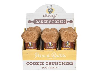 Etta Says! Cookie Cruncher Dog Treat Peanut Butter 24ea/5 in