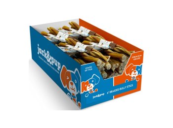 Jack & Pup Braid Bully Stick 6" Display Box (40)