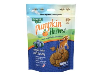 Emerald Pet Pumpkin Harvest Chewy Dog Treats Pumpkin/Blueberry 6oz.