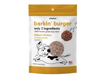Vitafur Barkin Burger Dog 5oz. Baked Chicken Sweet Potato