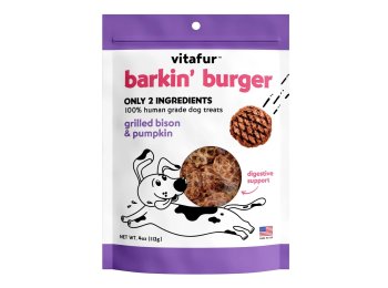 Vitafur Barkin Burger Dog 4oz. Grilled Bison Pumpkin