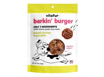 Vitafur Barkin Burger Dog 4oz. Baked Chicken Pumpkin