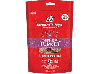 Stella And Chewys Freeze Dried Tantalizing Turkey Dinner Patties 5.5oz.