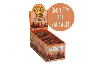 Happy Howie Dog Beef Sausage 4 Inch 80 Pack