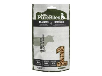 Purebites Freeze Dried Mini Trainers Dog Treats Beef Liver 3oz.