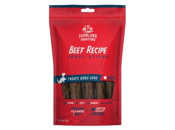 Farmland Traditions Simple Snacks Beef Jerky Sticks Dog Treats 1ea/14oz.