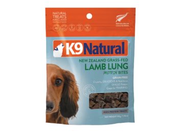 K9 Naturals Dog Air Dried Lamb Lung Bites 1.7oz.
