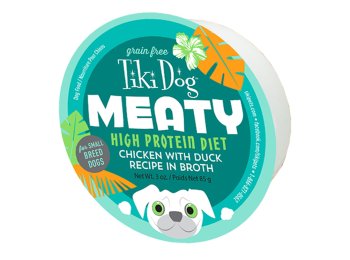 Tiki Pets Dog Mighty Chicken Duck 3oz. (Case of 4)
