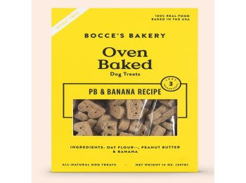 Bocce's Bakery Dog Just Peanut Butter And Banana Biscuits 14oz.