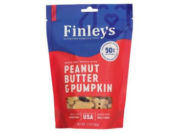 Finleys Dog Crunchy Biscuits Peanut Butter And Pumpkin 12oz.