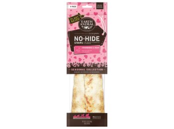 Earth Animal Dog No-Hide Strips Strawberry & Cream 4 Pack