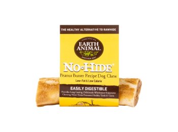 Earth Animal Dog No-Hide Peanut Butter 4 Inches 24 Count