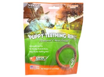 N-Bone Puppy Teething Rings Pumpkin 1ea/3.6 oz, 3 pk
