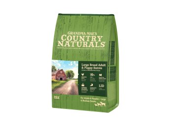 Grandma Maes Country Naturals Large Breed Adult and Puppy Entre Dry Dog Foods 32 Pounds