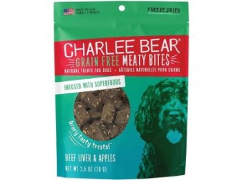 Charlee Bear Dog Meaty Bites Beef Liver & Apples 2.5oz