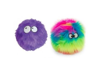 GoDog Furballz Chew Guard Squeaky Plush Dog Toy Small