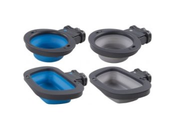 Dexas Collapsible Kennel Bowl 2.5 Cup Light Grey