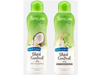 Tropiclean Shed Control Shampoo and Conditioner 20 oz DeShedding Conditioner Lime & Cocoa Butter