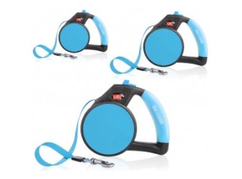 Wigzi Gel Leash - Retractable Sky Blue Medium