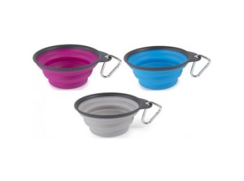 Dexas Collapsible Travel Cup with Carabiner 2 Cup Pro Blue