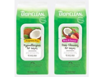 Tropiclean Deodorizing Wipes 100 Count Deep Cleansing