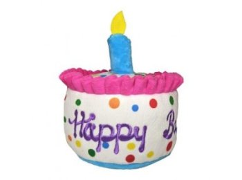 Happy Barkday Cake Dog Toy Small