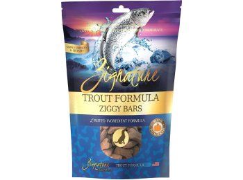 Zignature Dog Ziggy Bar Treat Trout 12oz.