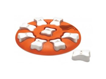 Nina Ottosson Dog Smart Interactive Treat Puzzle Dog Toy, Orange - Level 1 (Easy)