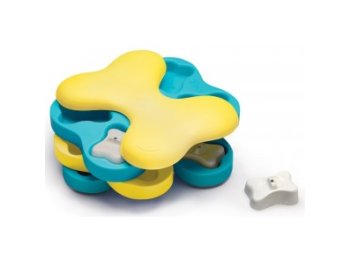 Nina Ottosson Dog Tornado Interactive Treat Puzzle Dog Toy, Blue - Level 2 (Intermediate)