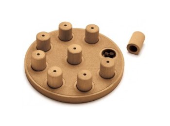 Nina Ottosson Dog Smart Composite Interactive Treat Puzzle Dog Toy, Tan - Level 1 (Easy)