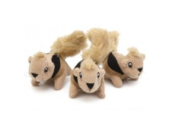 Outward Hound Squeakin' Animals Replacement 3 Pack - Squirrels