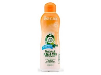 TropiClean Natural Flea & Tick + Soothing Shampoo 20 oz