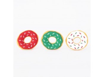 ZippyPaws Holiday Miniz Donutz 3 Pack