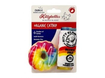 Pride Donut & Kitty Klaw Passion Fruit 2pk Plush Cat Toy