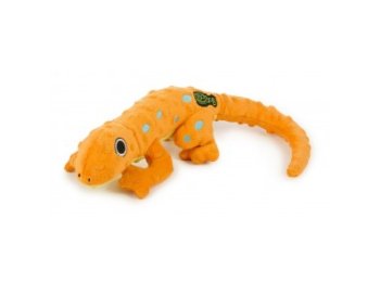 GoDog Bubble Gecko Chew Guard Squeaky Plush Dog Toy