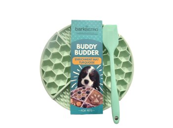 Turquoise / Pink Lickmats + Spatula
