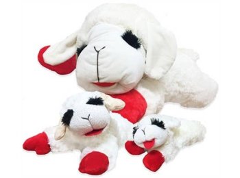Multipet Lamb Chop Plush Dog Toy 10"