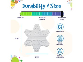 Snowflake Ultra Durable Christmas Nylon Dog Chew Toy
