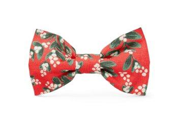Rifle Paper Co. x TFD Mistletoe Dog Bow Tie Large
