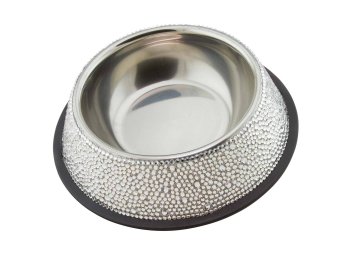 Rhinestone Strass Dog Bowl Large