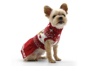 Reindeer Fair Isle Sweater Dress M