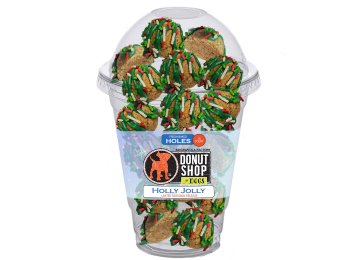 Donut Holes, Seasonal Holly Jolly Recipe Dog Treats 15ct - Case of 6