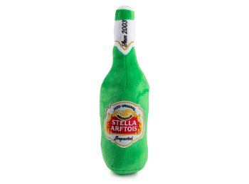 Stella Arftois Beer Bottle Squeaker Dog Toy