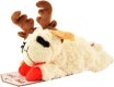 Multipet Holiday Lamb Chop With Antlers Plush Dog Toy (2 Sizes Available) Mini 6"