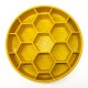 Honeycomb Design eBowl Enrichment Slow Feeder Bowl for Dogs Yellow
