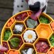 Honeycomb Design eBowl Enrichment Slow Feeder Bowl for Dogs Yellow