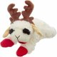Multipet Holiday Lamb Chop With Antlers Plush Dog Toy (2 Sizes Available) Regular 10.5"